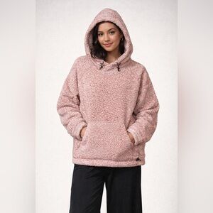 219. Victoria’s Secret PINK Sherpa Hoodie – Size Large